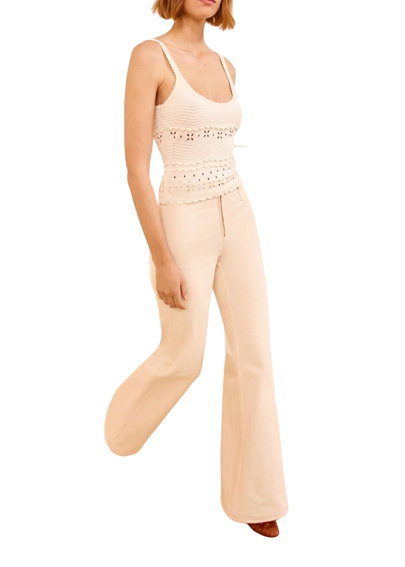 Ulla Johnson Esme Eyelet Knit Camisole - Vermillion