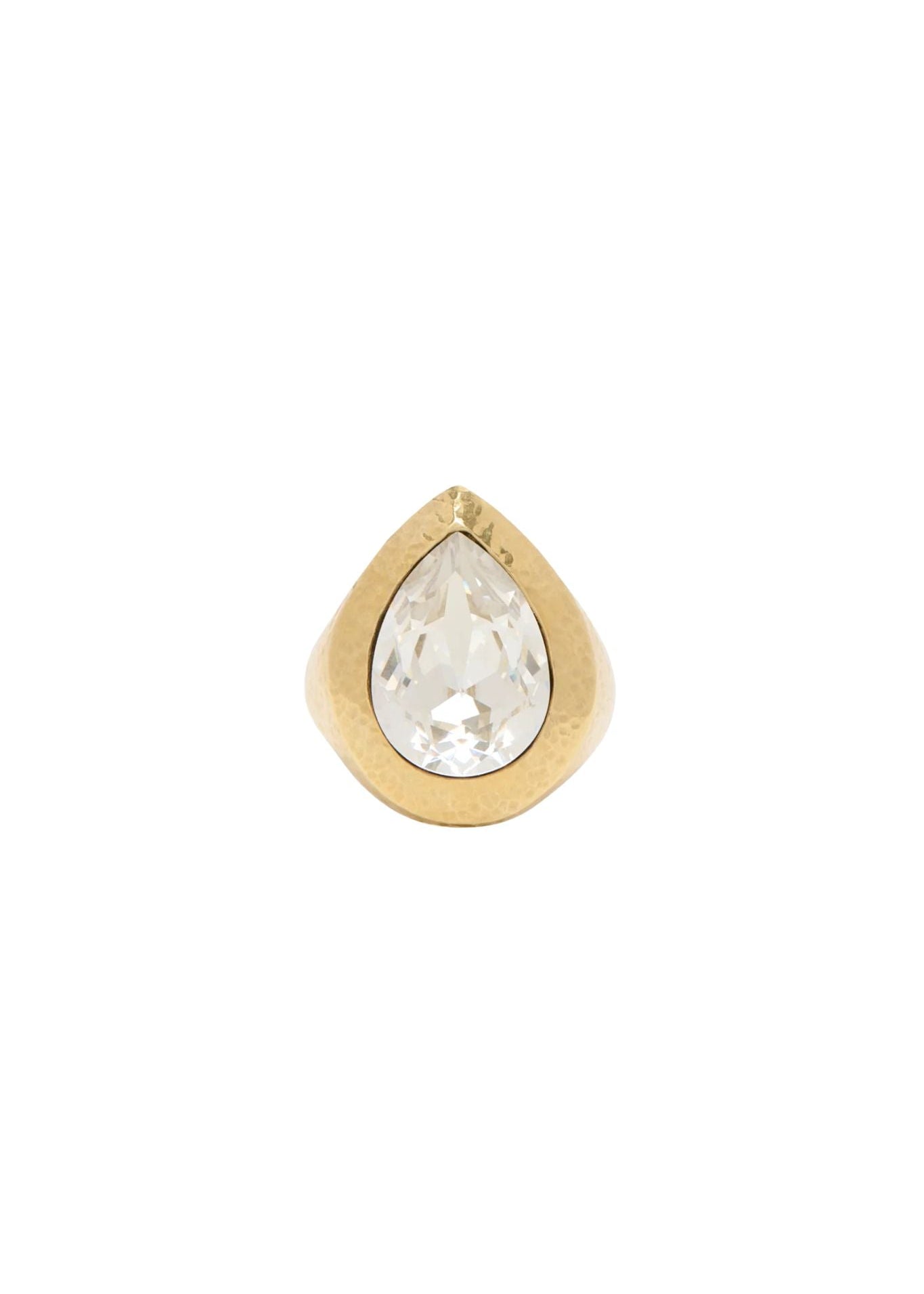 Ulla Johnson Eula Crystal Pear Signet Ring - Vermillion