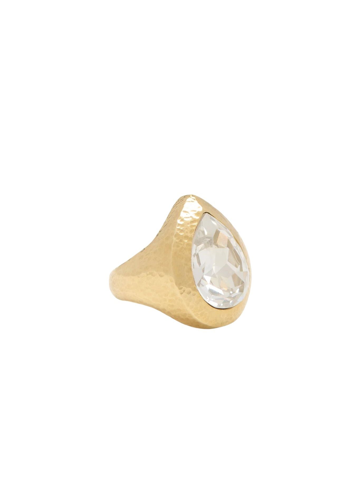 Ulla Johnson Eula Crystal Pear Signet Ring - Vermillion