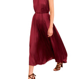 Ulla Johnson Fianna Pleated SL Midi Dress - Vermillion