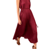 Ulla Johnson Fianna Pleated SL Midi Dress - Vermillion