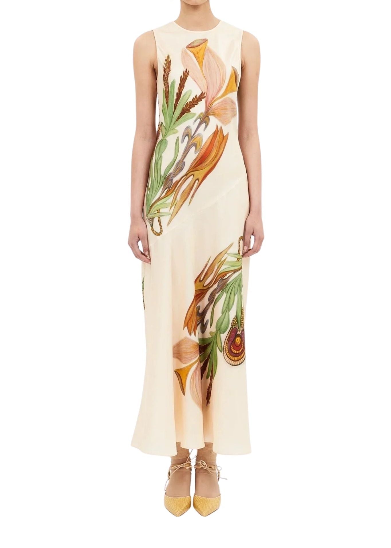 Ulla Johnson Gaea SL Midi Dress - Vermillion