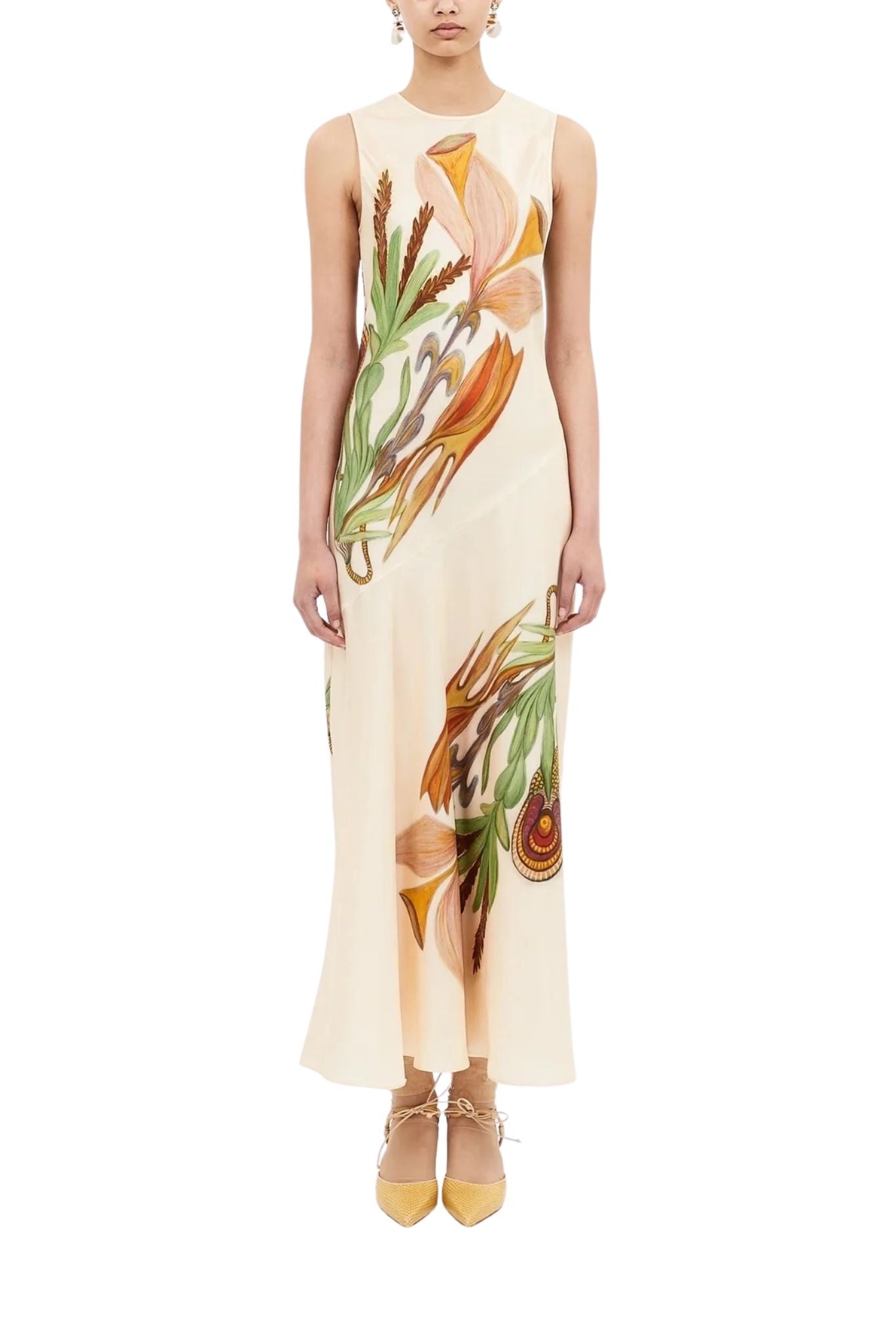 Ulla Johnson Gaea SL Midi Dress - Vermillion