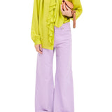 Ulla Johnson Gesture LS Silk Blouse - Vermillion