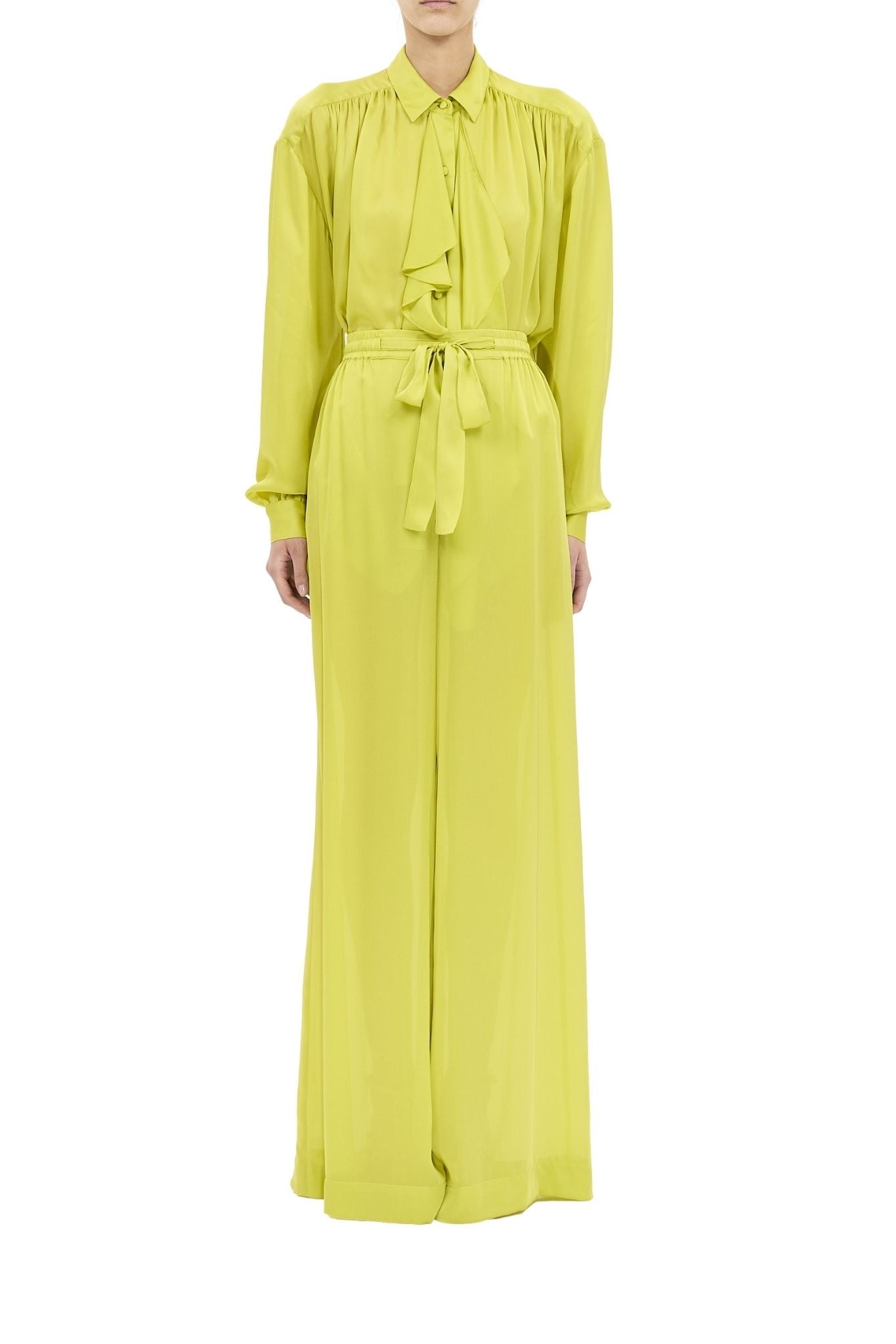 Ulla Johnson Gesture LS Silk Blouse - Vermillion