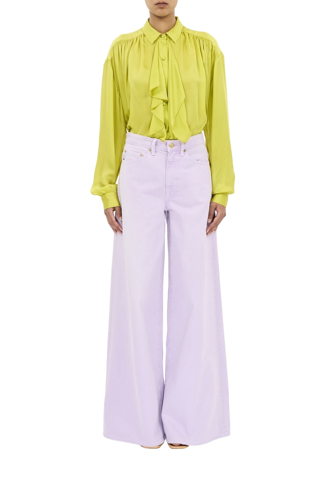 Ulla Johnson Gesture LS Silk Blouse - Vermillion