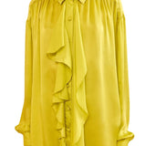 Ulla Johnson Gesture LS Silk Blouse - Vermillion