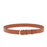 Ulla Johnson Gia Twisted Buckle Belt - Vermillion