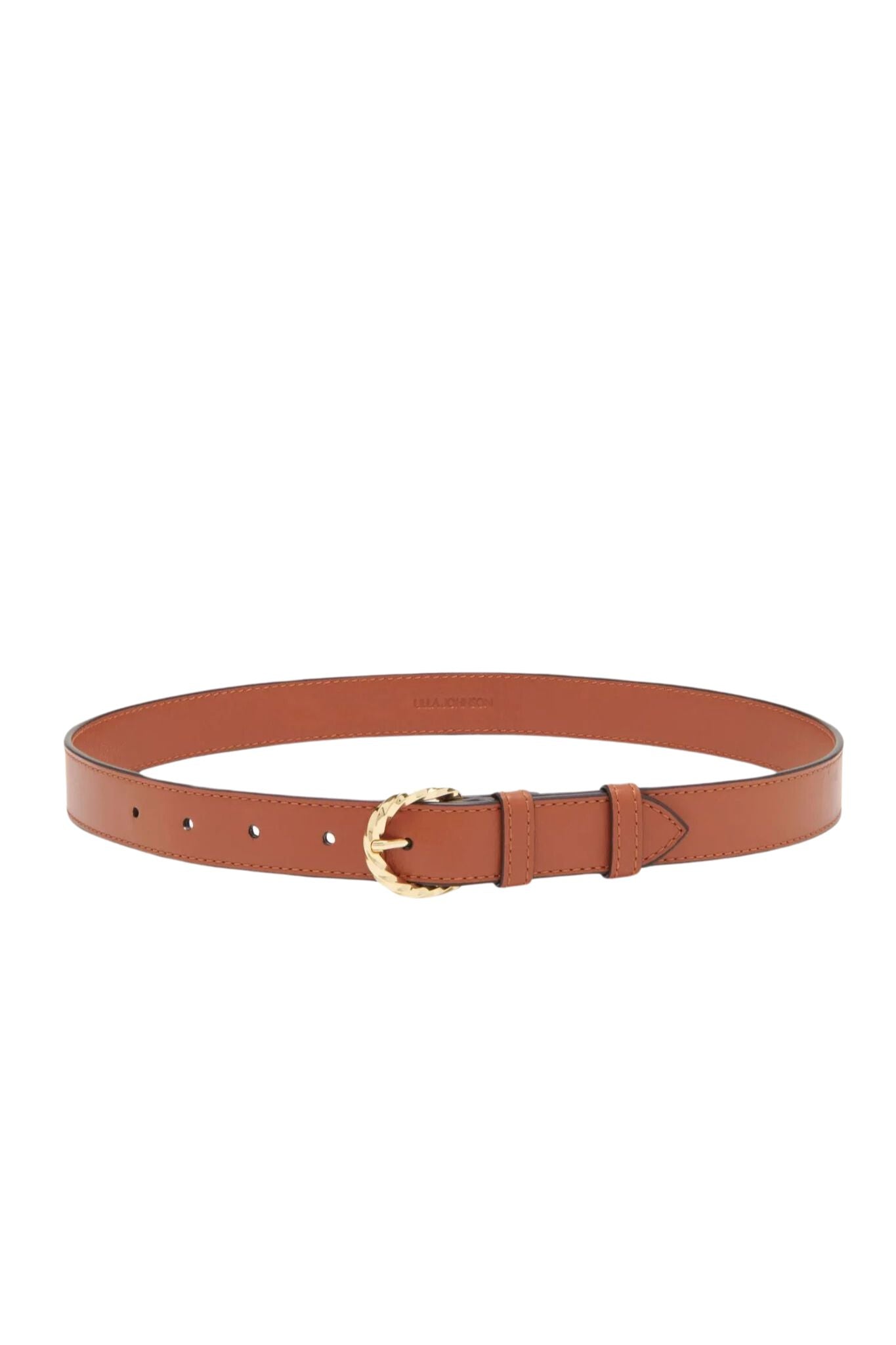 Ulla Johnson Gia Twisted Buckle Belt - Vermillion