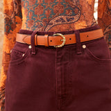 Ulla Johnson Gia Twisted Buckle Belt - Vermillion