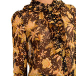 Ulla Johnson Helaine Flowy Short Sleeve Top - Vermillion