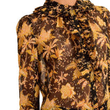 Ulla Johnson Helaine Flowy Short Sleeve Top - Vermillion