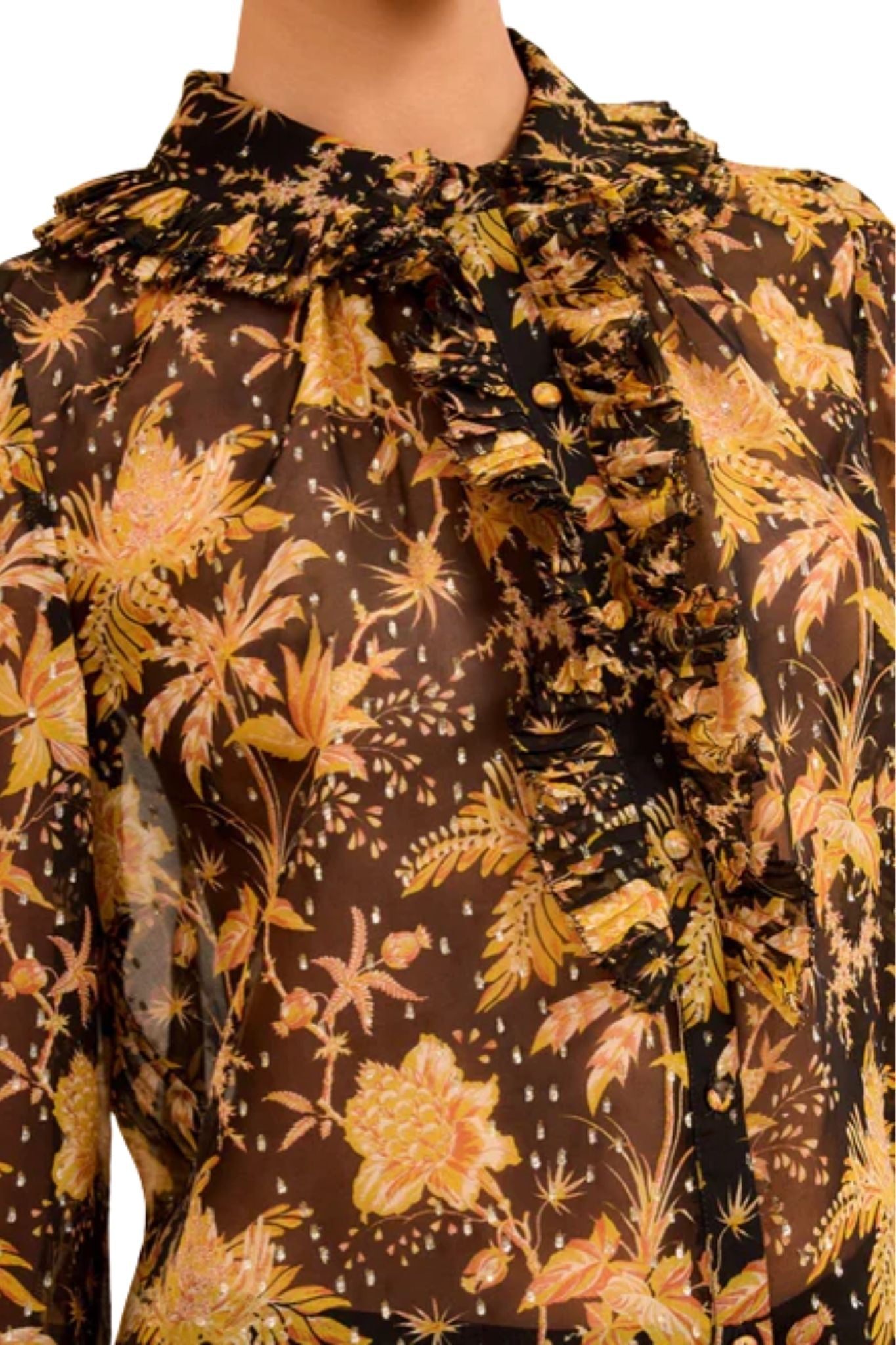 Ulla Johnson Helaine Flowy Short Sleeve Top - Vermillion