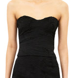 Ulla Johnson Heleen Satin Cropped Bustier Top - Vermillion