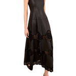 Ulla Johnson Ilana Sleeveless Crochet & Leather Dress - Vermillion