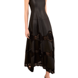 Ulla Johnson Ilana Sleeveless Crochet & Leather Dress - Vermillion