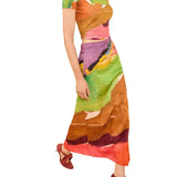 Ulla Johnson Inez Satin Pencil Skirt - Vermillion