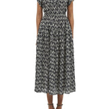 Ulla Johnson Kairi Flutter Sleeve Midi Dress - Vermillion