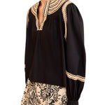 Ulla Johnson Laurenza Long Sleeve Top - Vermillion