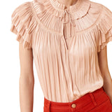 Ulla Johnson Liv Top - Vermillion