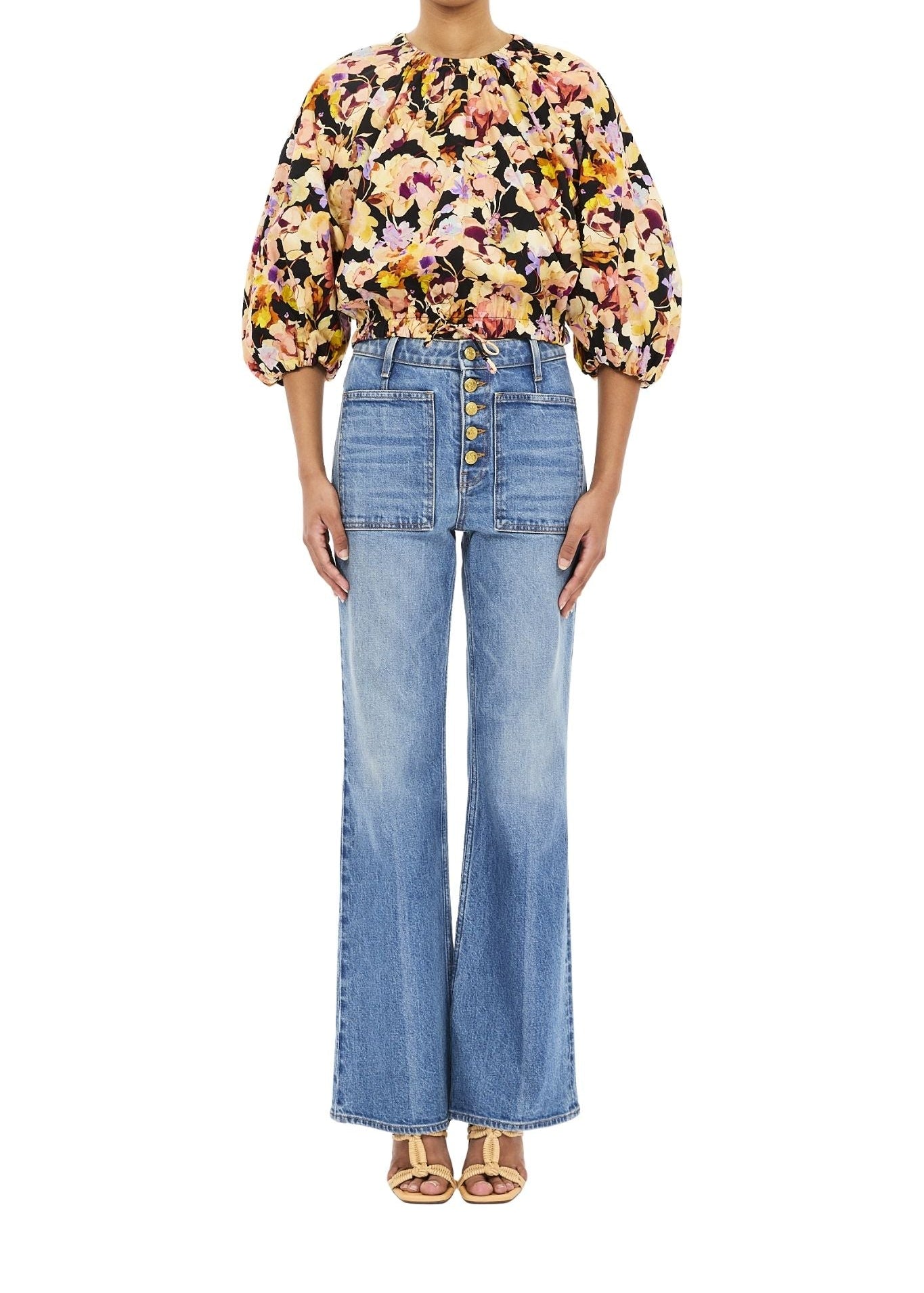 Ulla Johnson Lucie Bubble Sleeve Top - Vermillion