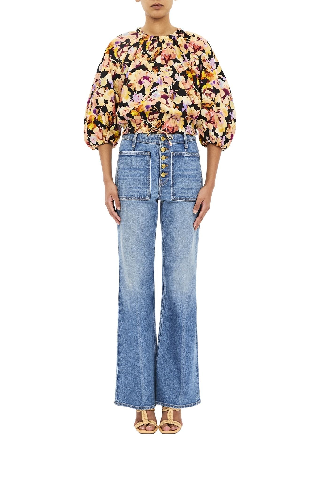 Ulla Johnson Lucie Bubble Sleeve Top - Vermillion