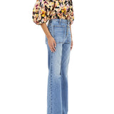 Ulla Johnson Lucie Bubble Sleeve Top - Vermillion