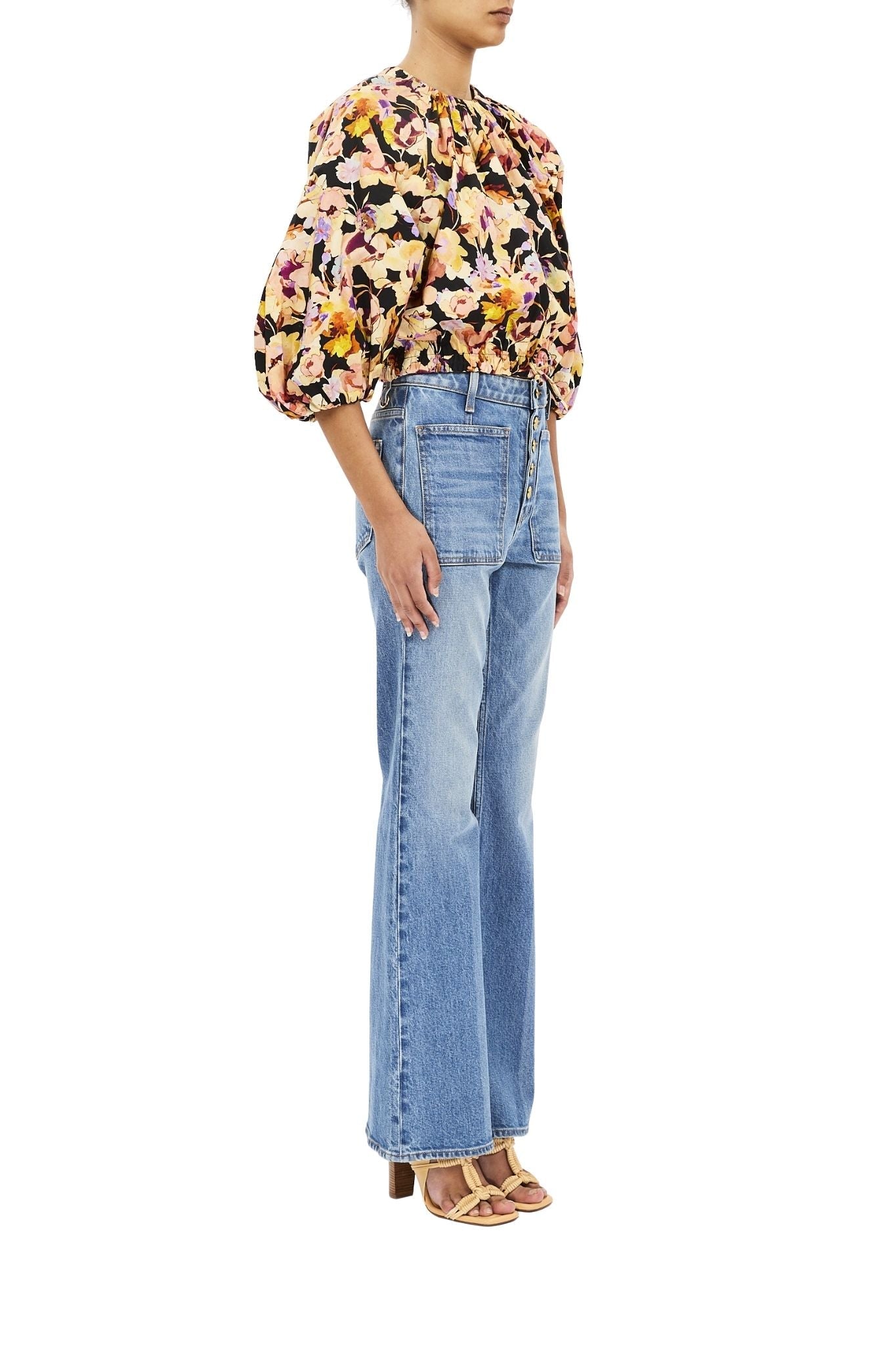 Ulla Johnson Lucie Bubble Sleeve Top - Vermillion