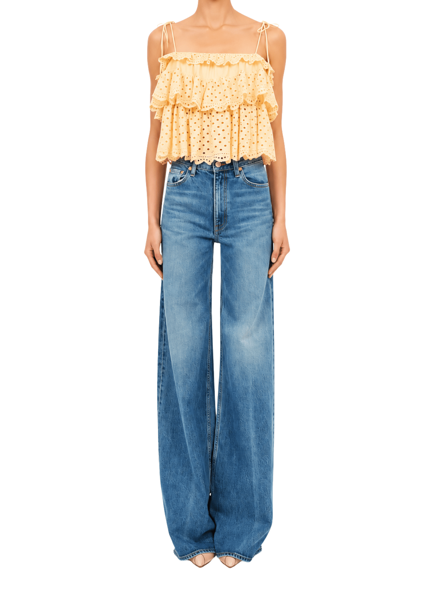 Ulla Johnson Maja Cami Ruffled Top - Vermillion