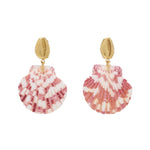 Ulla Johnson Mixed Shell Drop Earring - Pink Shell Pish - Vermillion
