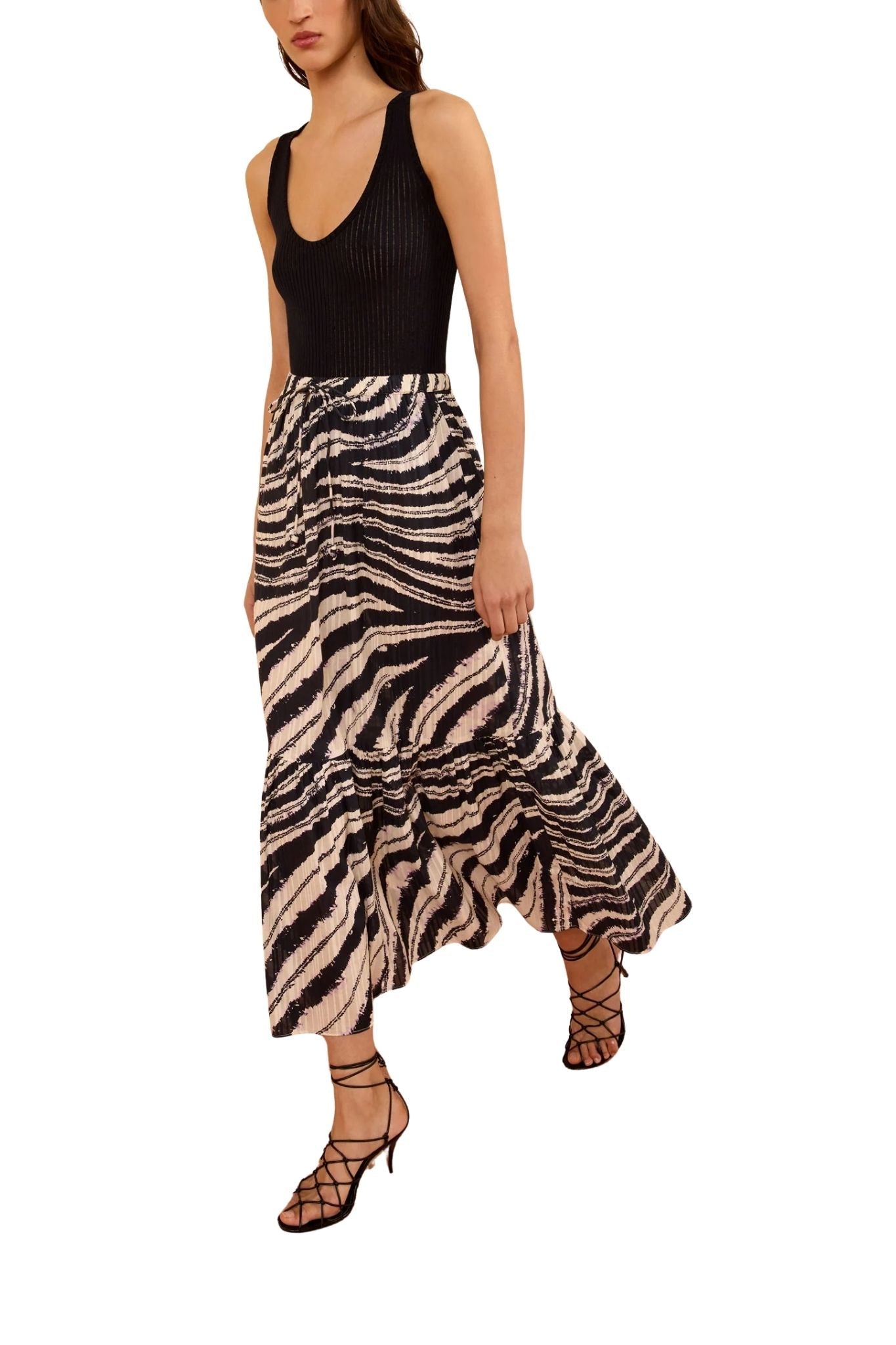 Ulla Johnson Olina Cotton Midi Skirt - Vermillion