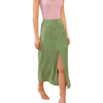 Ulla Johnson Orion Suede Pencil Skirt - Vermillion