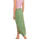 Ulla Johnson Orion Suede Pencil Skirt - Vermillion