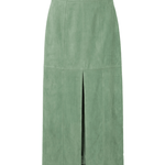 Ulla Johnson Orion Suede Pencil Skirt - Vermillion