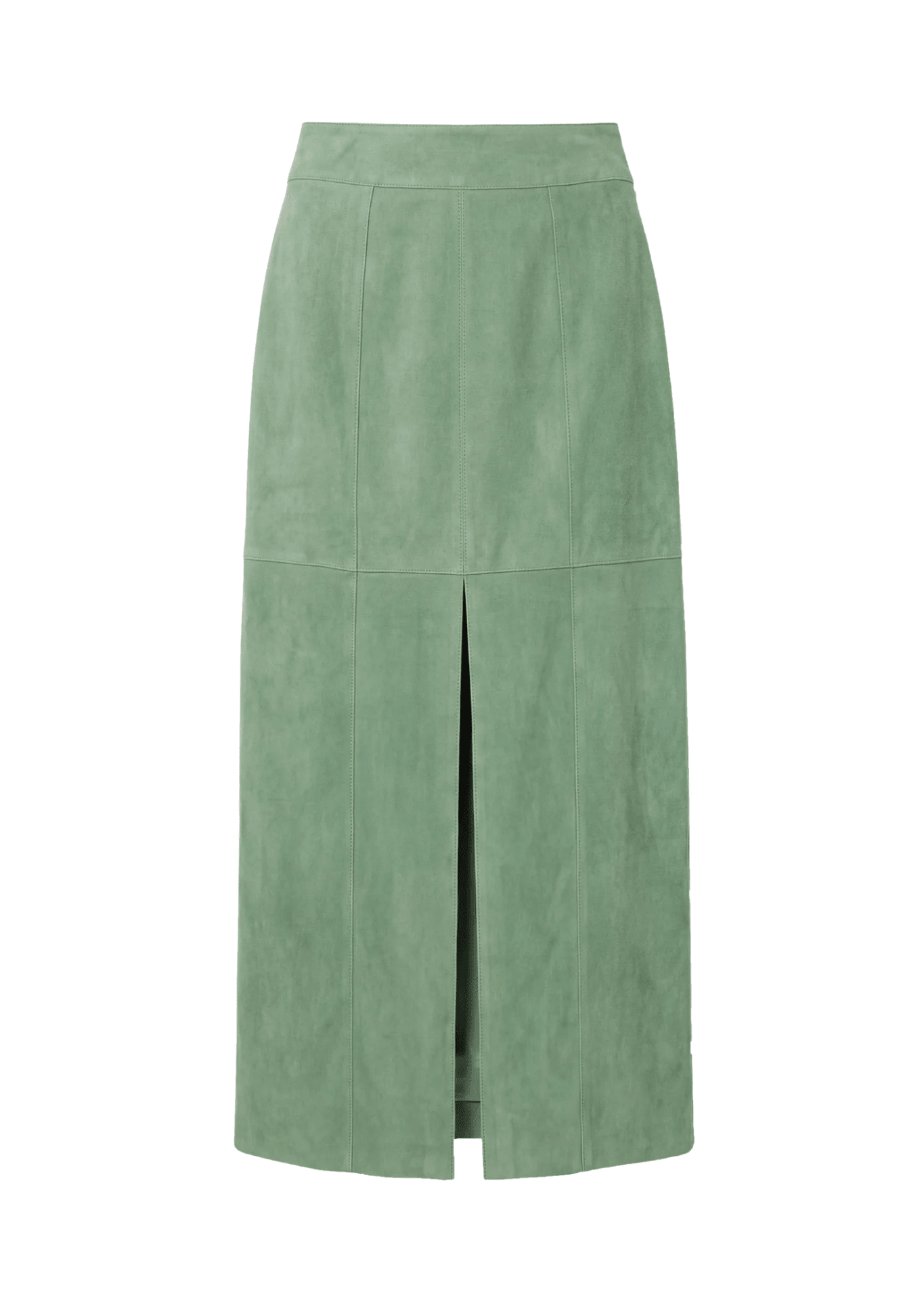Ulla Johnson Orion Suede Pencil Skirt - Vermillion