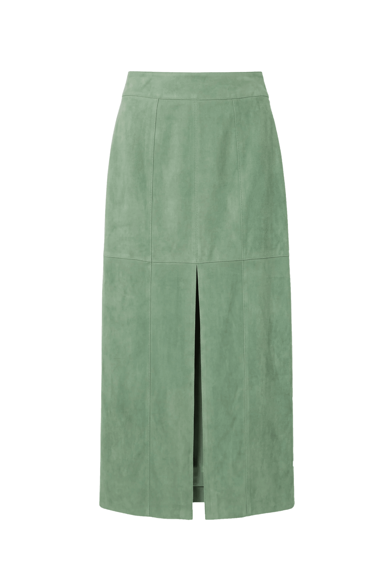 Ulla Johnson Orion Suede Pencil Skirt - Vermillion