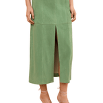 Ulla Johnson Orion Suede Pencil Skirt - Vermillion