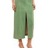 Ulla Johnson Orion Suede Pencil Skirt - Vermillion