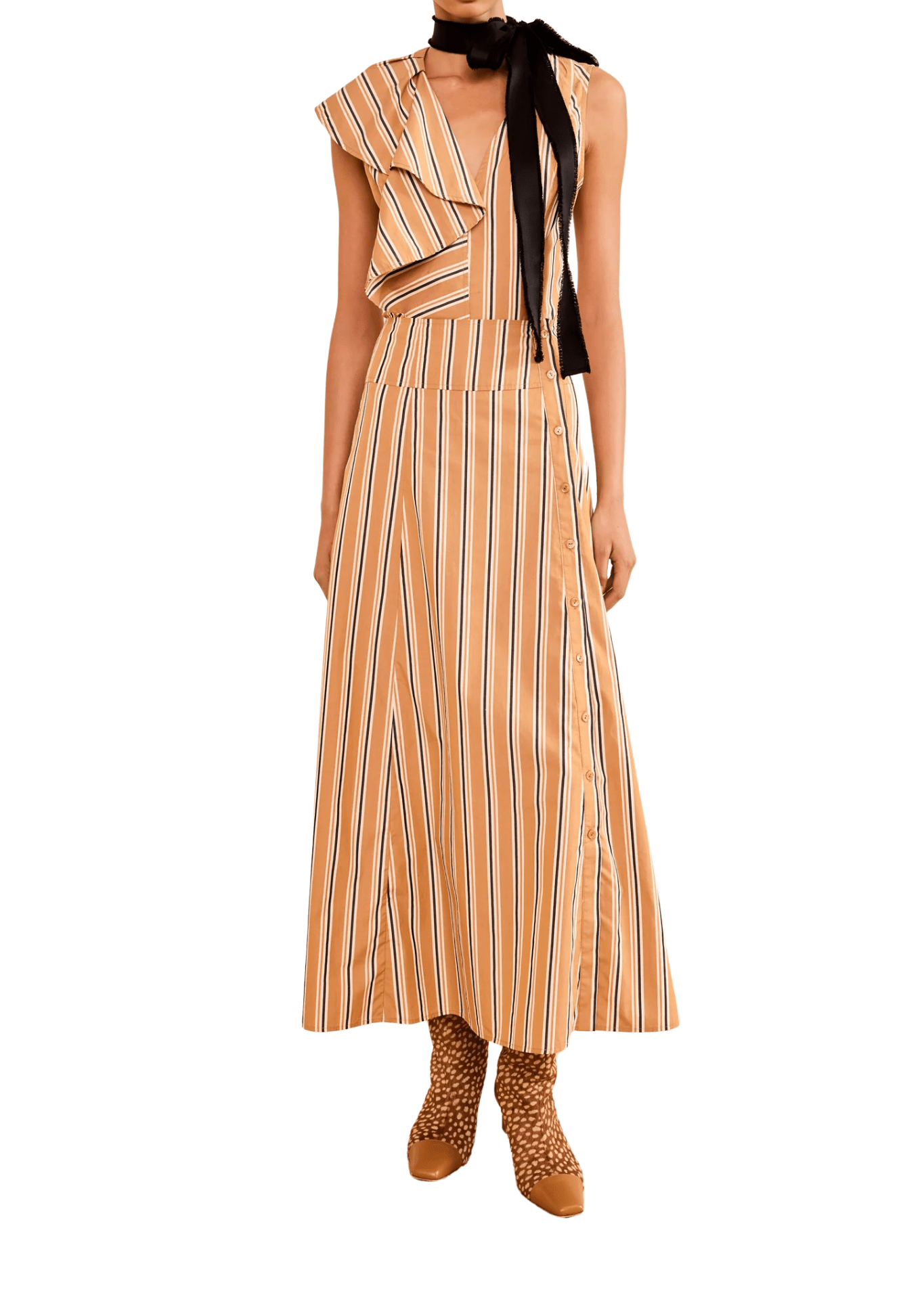 Ulla Johnson Rosenne Midi Skirt - Vermillion