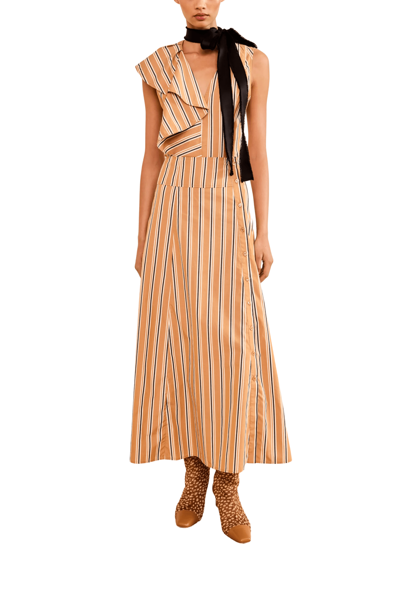 Ulla Johnson Rosenne Midi Skirt - Vermillion