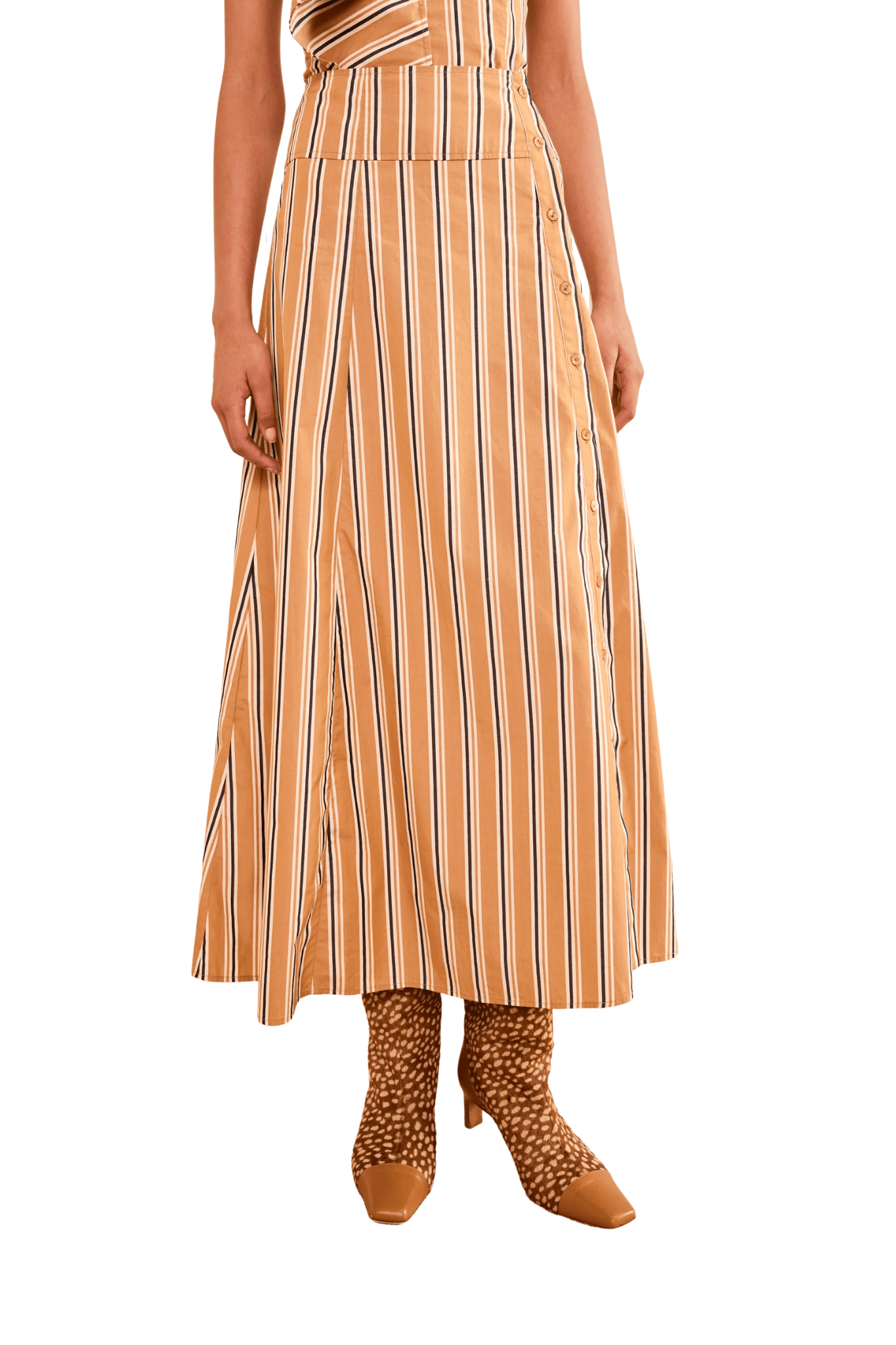 Ulla Johnson Rosenne Midi Skirt - Vermillion
