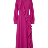 Ulla Johnson Sabrina Long Sleeve Silk Dress - Vermillion