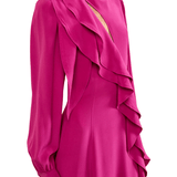 Ulla Johnson Sabrina Long Sleeve Silk Dress - Vermillion