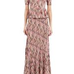 Ulla Johnson Samira Mulitcolor SS Top - Vermillion