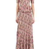 Ulla Johnson Samira Mulitcolor SS Top - Vermillion