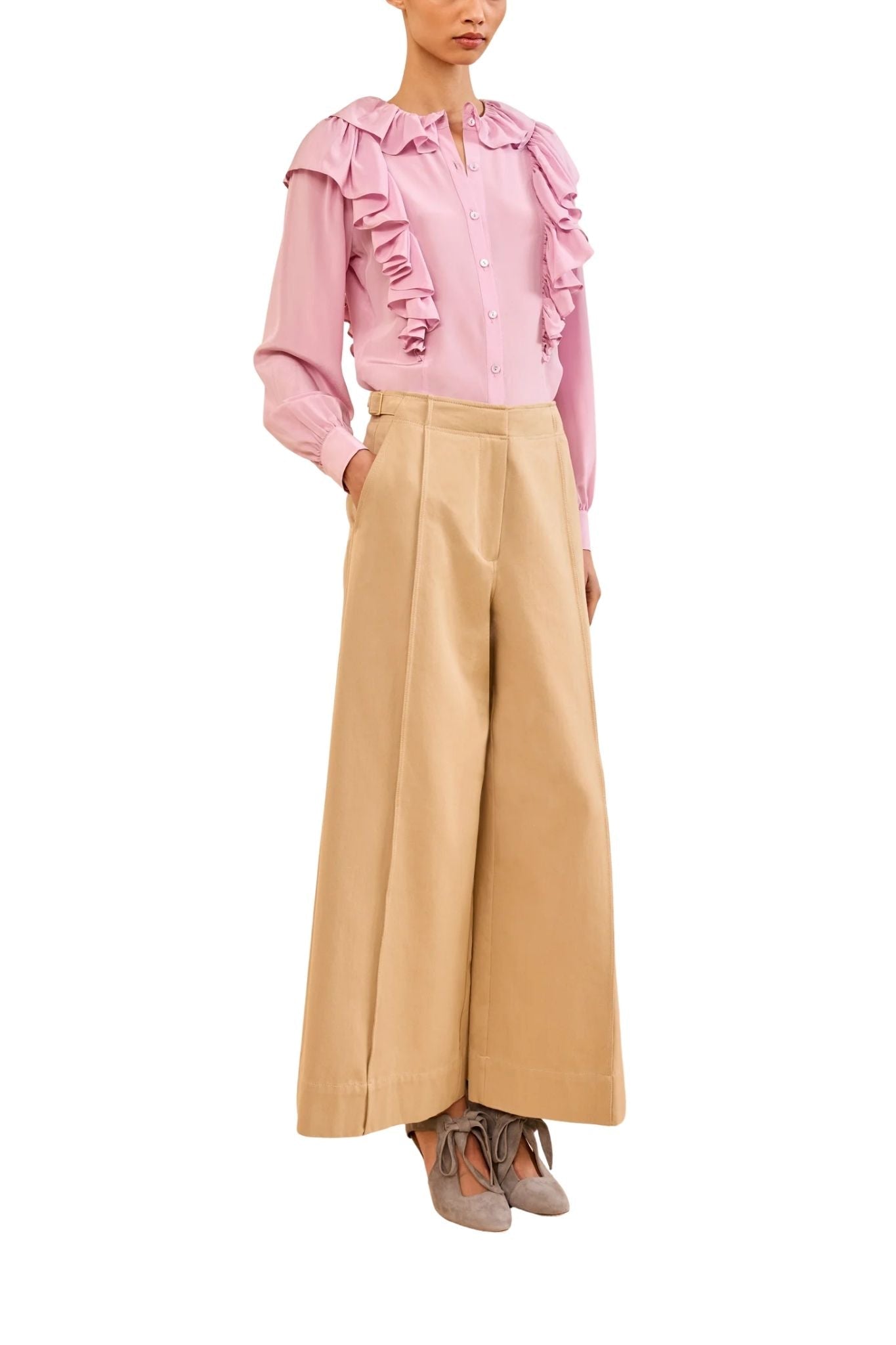 Ulla Johnson Sascha Cropped Trouser - Vermillion