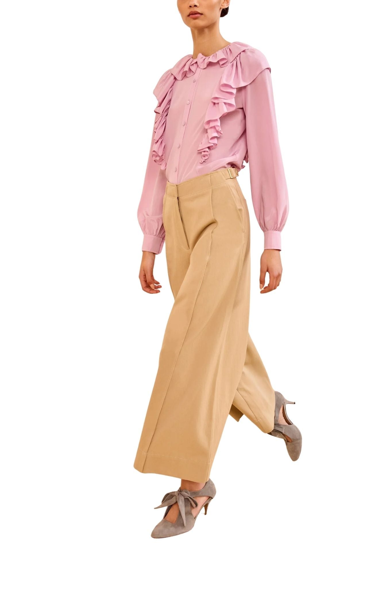 Ulla Johnson Sascha Cropped Trouser - Vermillion