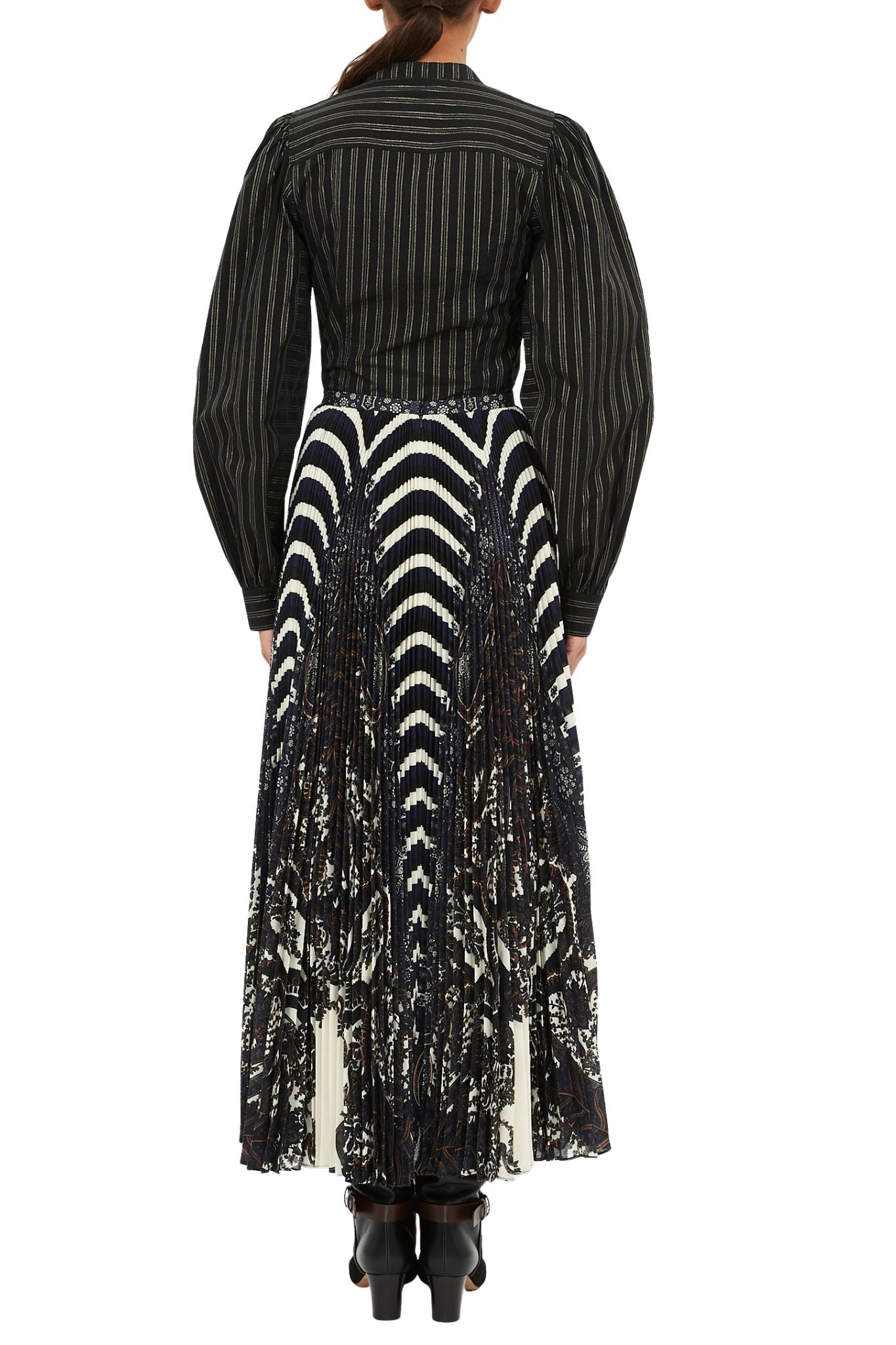 Ulla Johnson Shayna High Waist Pleated Midi Skirt - Vermillion