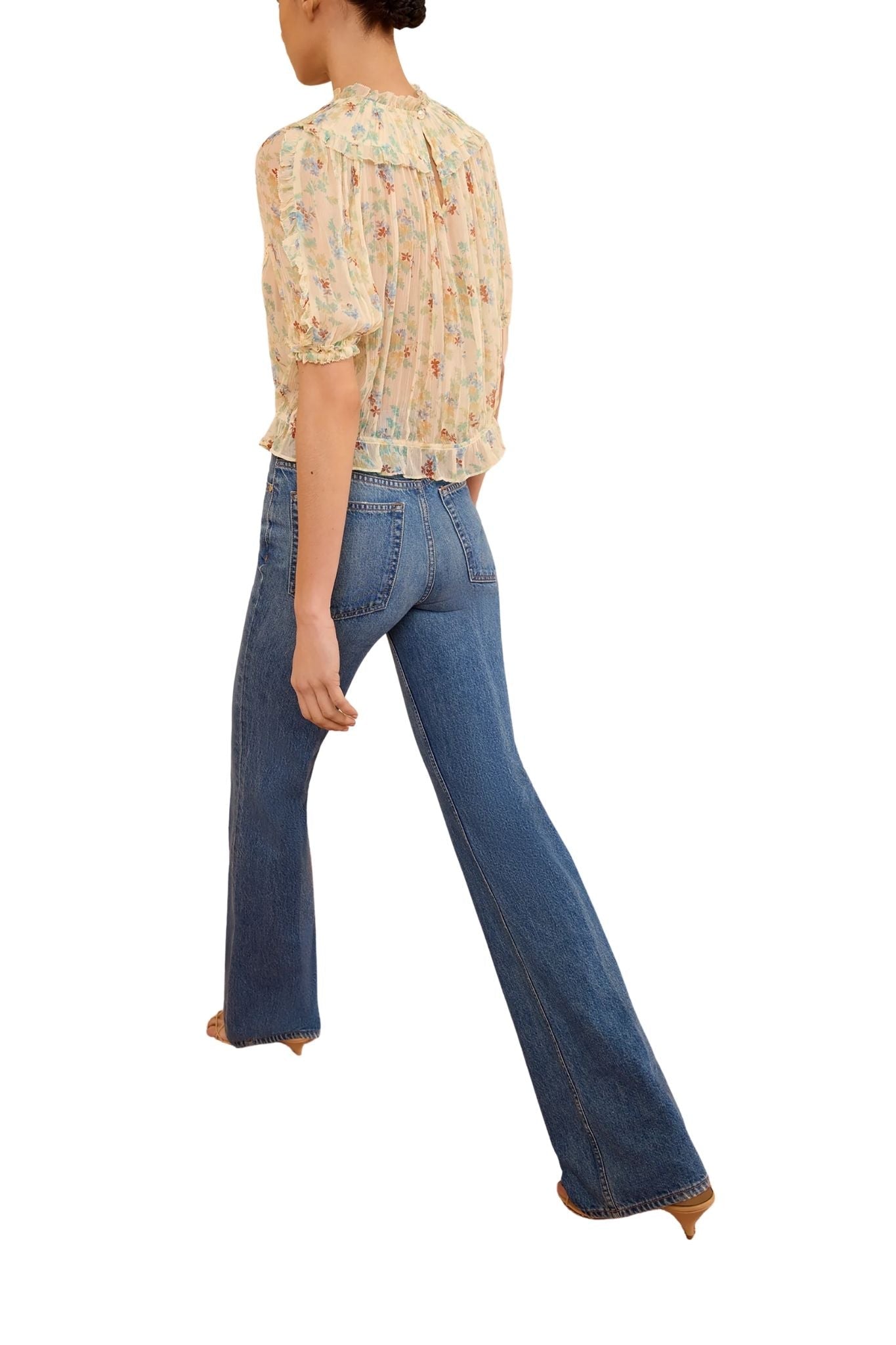 Ulla Johnson Solenne SS Silk Top - Vermillion