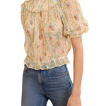 Ulla Johnson Solenne SS Silk Top - Vermillion